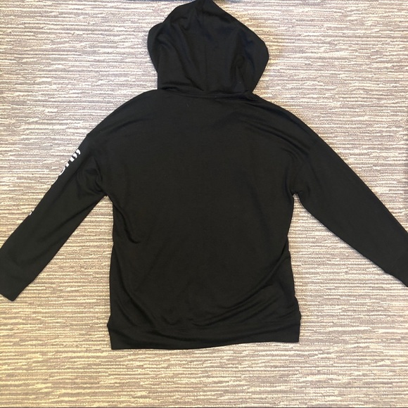 Kenneth Cole Satin Trim Graphic Full Zip Hoodie - Picture 6 of 8